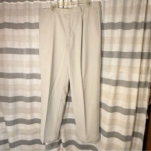 Lacoste light grey Trousers with Gold Button size 38 x 32” polyester